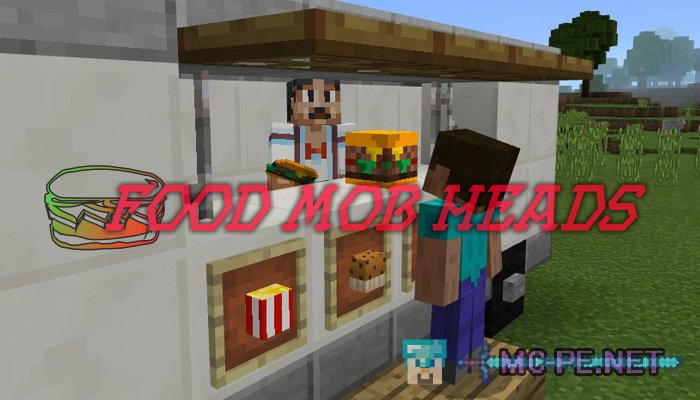 Food Mob Heads 16x16 1 0 0 Textures Mcpe Minecraft Pocket Edition Downloads