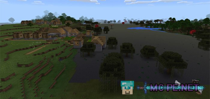 Swamp Biome and Two Villages