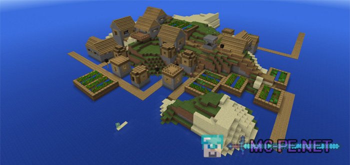 A small village on the island