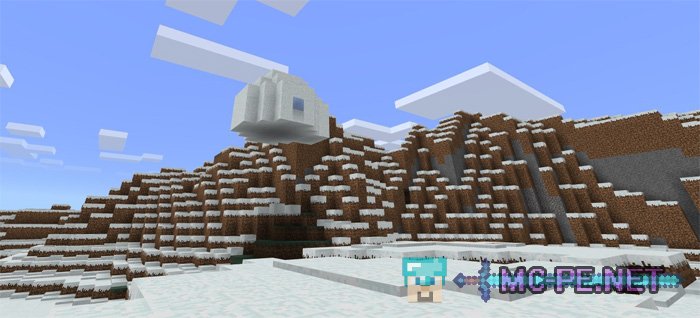 Floating Needle and Snow-covered Village