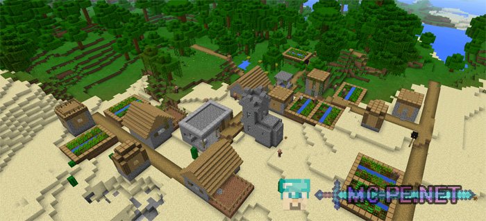 The village in the jungle and two temples in the desert