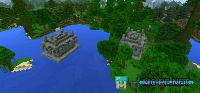 Two temples in the jungle near spawn