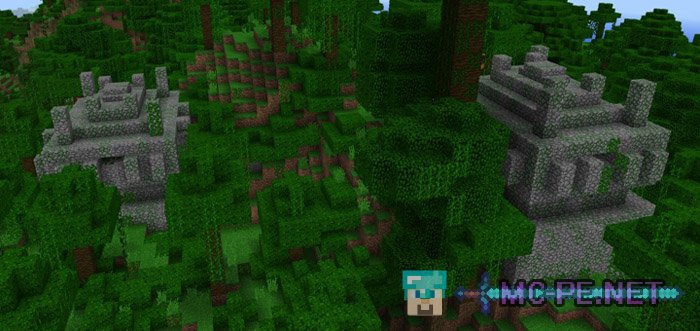 The two temples of the jungle near the spawn point