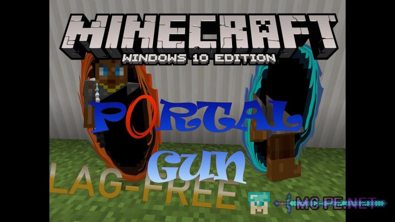 minecraft pe mods portal gun