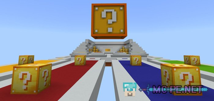 Lucky Block Race  Minecraft PE Maps